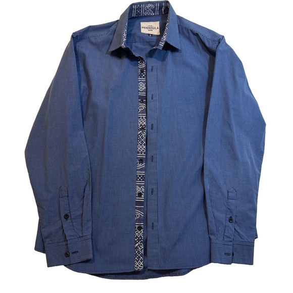 Blue Men's Shirt - Picture 1 of 9